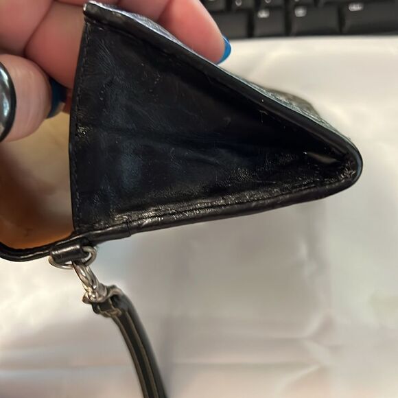 Coach Signature C Canvas SOHO buckle flap wallet black and gray Jacquard - Picture 16 of 16